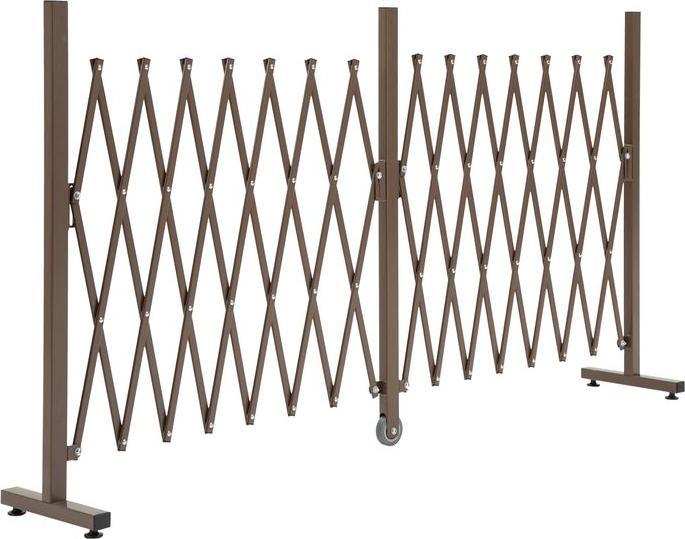 Image du produit Swisshandel24 Barrière extensible 52-405cm alu marron H103,5cm