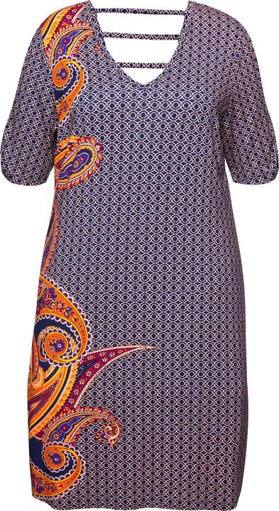 Actual product image Ulla Popken Paisley Cold Shoulder V-Neck Beach Dress (62)