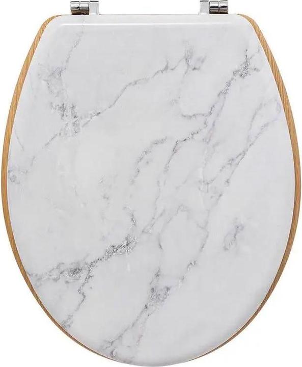 Actual product image 5Five Toilet seat - wood and white marble