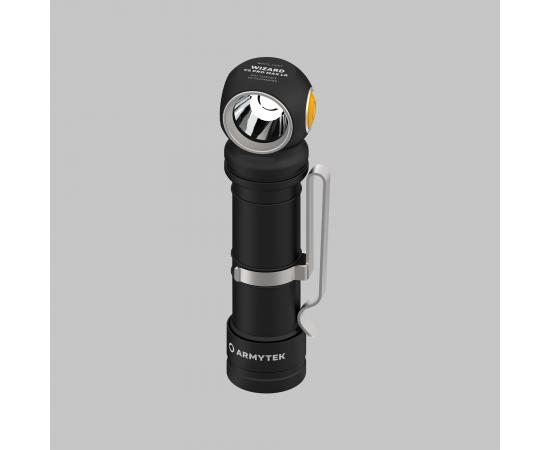 Actual product image ArmyTek Wizard C2 Pro Max LR White LED torch with belt clip, with holster battery-powered 3870l (12.15 cm, 3870 lm)