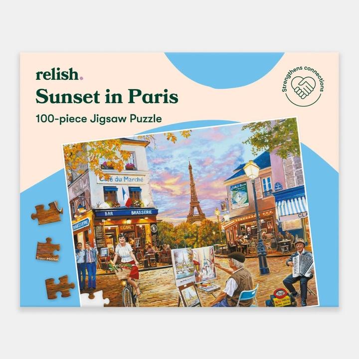 Ally Clock Puzzle 100 pièces - Sunset in Paris
