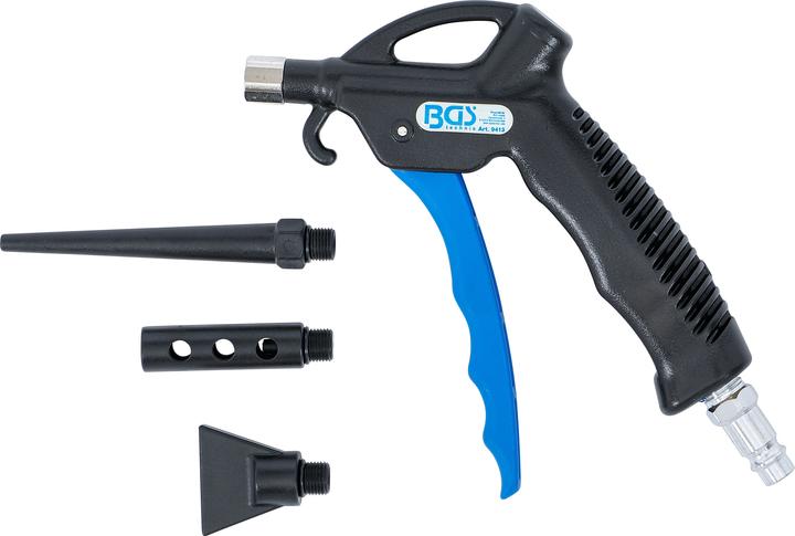 Actual product image BGS Air Blow Gun with 3 Attachments