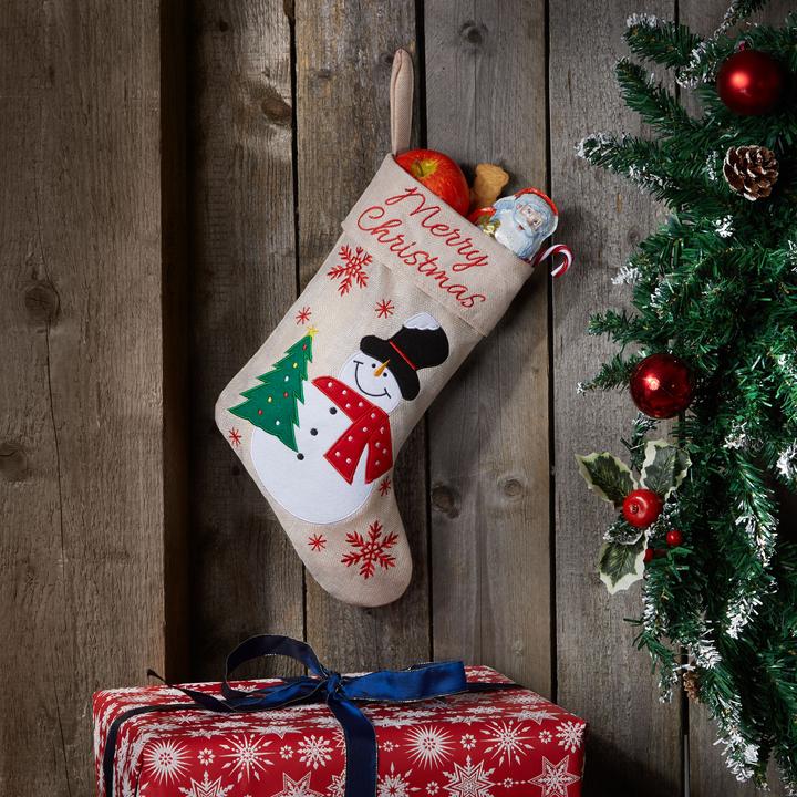 Actual product image tectake Snowman Christmas stocking