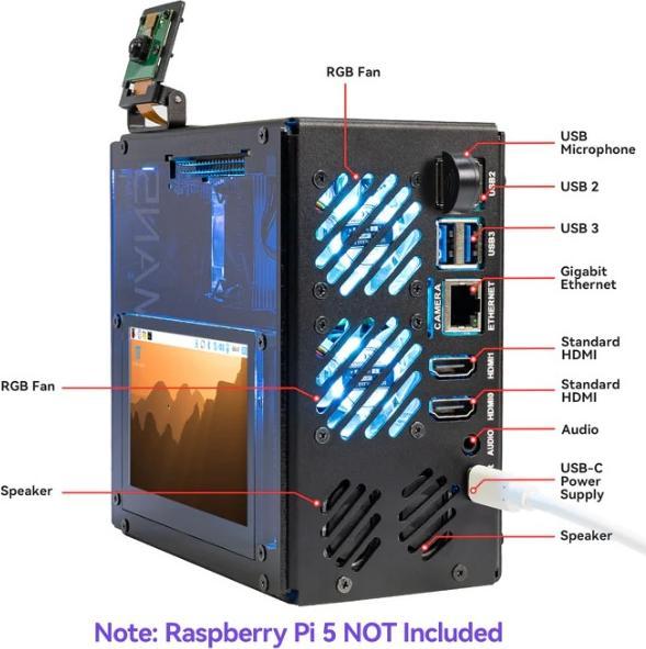 Produktbild Raspberry Pi Pironman 5 Pro Max Case