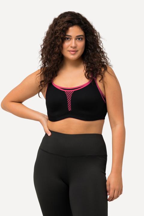 Produktbild Ulla Popken Sport-BH, ohne Bügel, Mikrofaser, Netz-Einsatz, Cup C-D (95 C)
