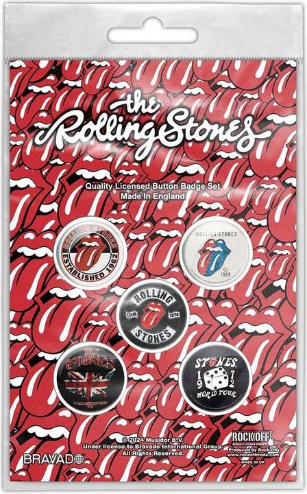 Actual product image The Rolling Stones Tour Collection Badge Set (Pack of 5)