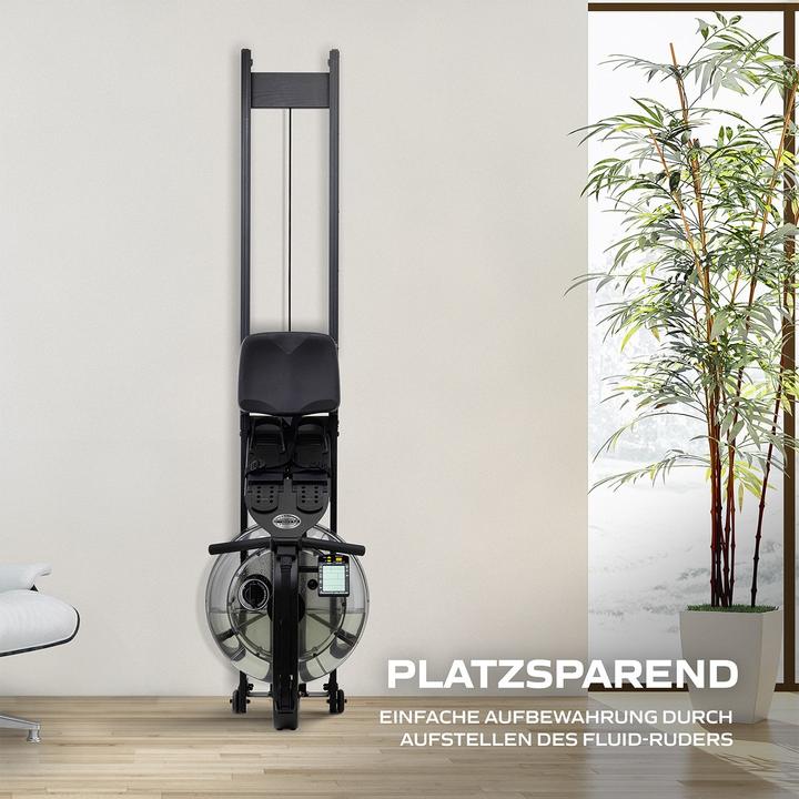 Produktbild Fluid Rower Apollo Plus Black Wasser Rudergerät Dual Rail
