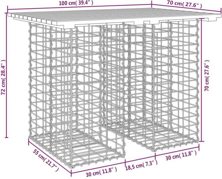 Image du produit vidaXL Gartentisch