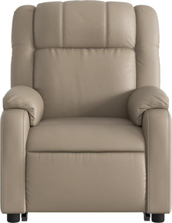 Actual product image vidaXL Recliner with stand-up aid electric Cappuccino faux leather
