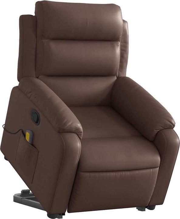 Produktbild VidaXL Massagesessel mit Aufstehhilfe Fernsehsessel Relaxsessel Braun Kunstleder