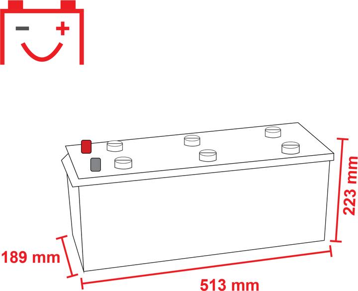 Actual product image Varta Akumulator 12V 120Ah/680A (L+ Standardowy) 513x189x223 B00 (Rozruchowy) (12 V, 120 Ah, 680 A)