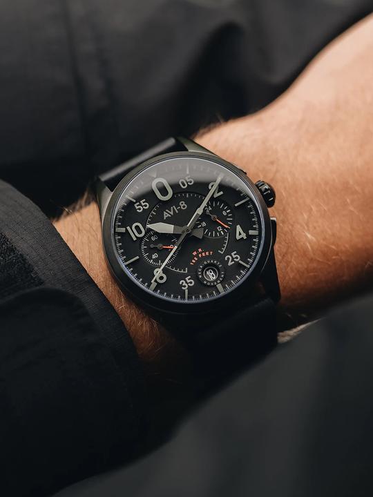 Produktbild AVI-8 AV-4089-03 Spitfire Chronograph 42mm 5ATM (Chronograph, 42 mm)