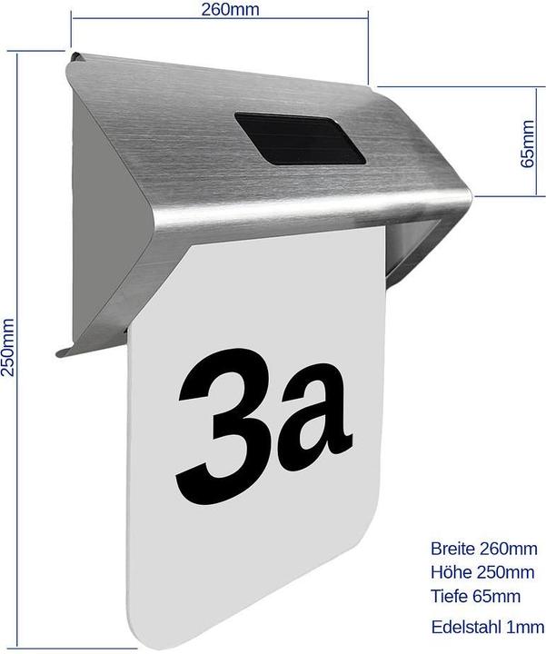 Image du produit Grundig Lampe solaire à LED pour numéro de maison