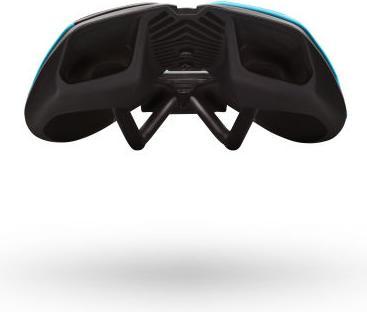 Actual product image PRO Test saddle Stealth Curved Performance, blue, stainless steel frame, 142mm