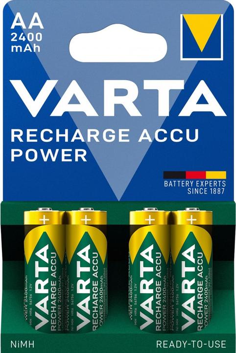Actual product image Varta Rechargeable battery (4 pcs., AA, 2400 mAh)