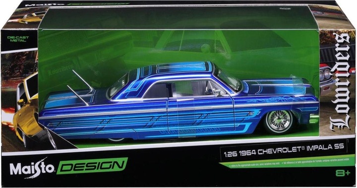 Immagine prodotto Maisto Chevrolet Impala 1964 Lowrider 1/24 blu