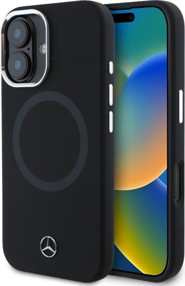 Actual product image Mercedes MEHMP16S23SUTTK iPhone 16 6.1" czarny/black hardcase Silicone Tonal Logo MagSafe (Apple iPhone 16)