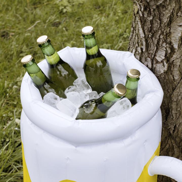 Actual product image Konjac Sponge Mad Monkey Beverage Cooler Inflatable Beer Bucket 10L white