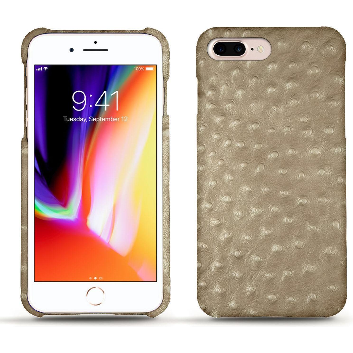 Noreve Lederschutzhülle (Apple iPhone 8 Plus), Smartphone Hülle, Beige