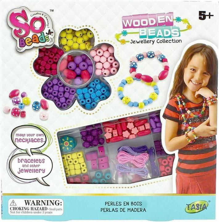 Actual product image So Beads Wooden bead set