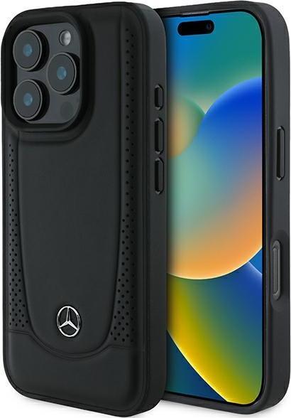 Actual product image Mercedes MEHCP16LARMBK iPhone 16 Pro 6.3" czarny/black hardcase Leather Urban (Apple iPhone 16 Pro)