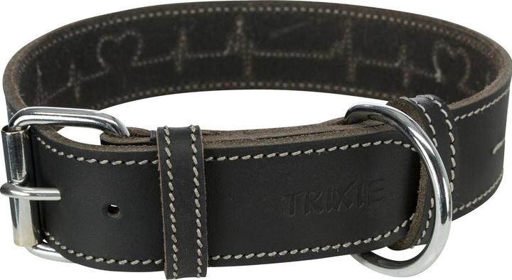 Image du produit Trixie Rustic Vetleer Collier Hond Heartbeat Zwart (M, S, Chien)