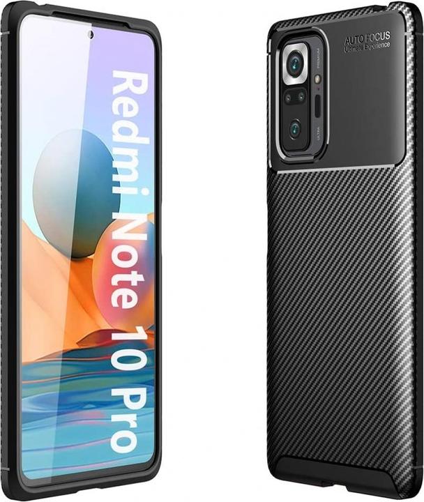 Produktbild Screenguard Xiaomi Redmi Note 10 Pro Hülle Carbon Design TPU Case (Xiaomi Redmi Note 10 Pro)