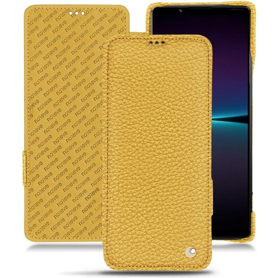 Noreve Lederschutzhülle horizontal (Sony Xperia 1 IV), Smartphone Hülle, Orange
