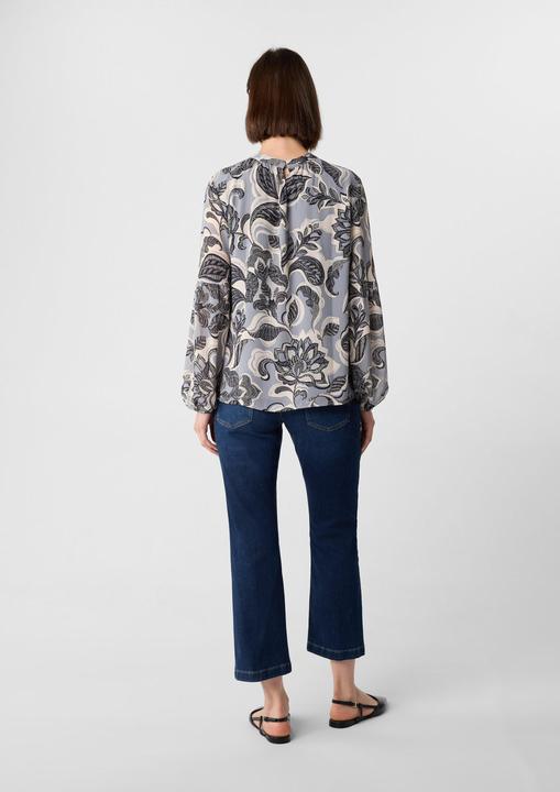 Immagine prodotto Comma Bluse Chiffonbluse mit Ballonärmeln und floralem Muster (36)