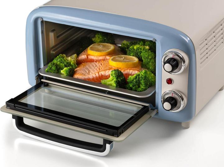 Actual product image Ariete Vintage Blue mini oven (white/light blue, 800 watts, 10 litres)