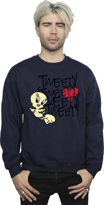 Actual product image Looney Tunes Mens Tweety Love Heart Sweatshirt (XXL)