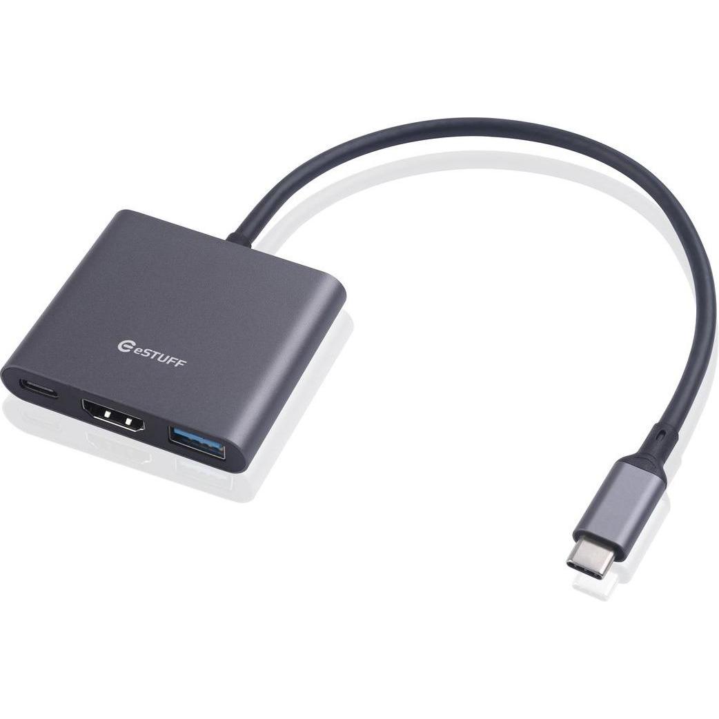 eSTUFF USB-C AV Multiport Hub USB-C (USB-C), Docking station + Hub USB