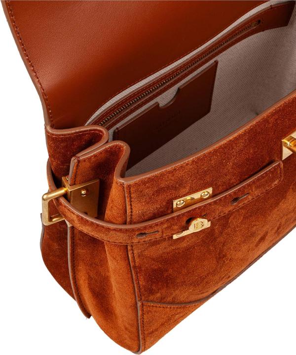 Produktbild Balmain b buzz 23 suede handbag, caramel color