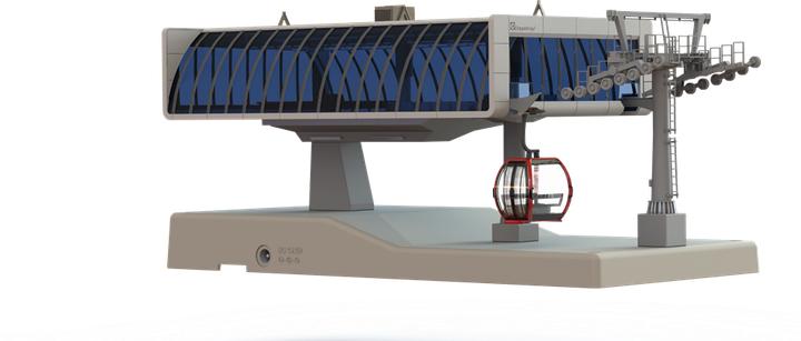 Actual product image Jägerndorfer Cableway H0 D-Line Set white/grey 6 Omega V+1 pcs.