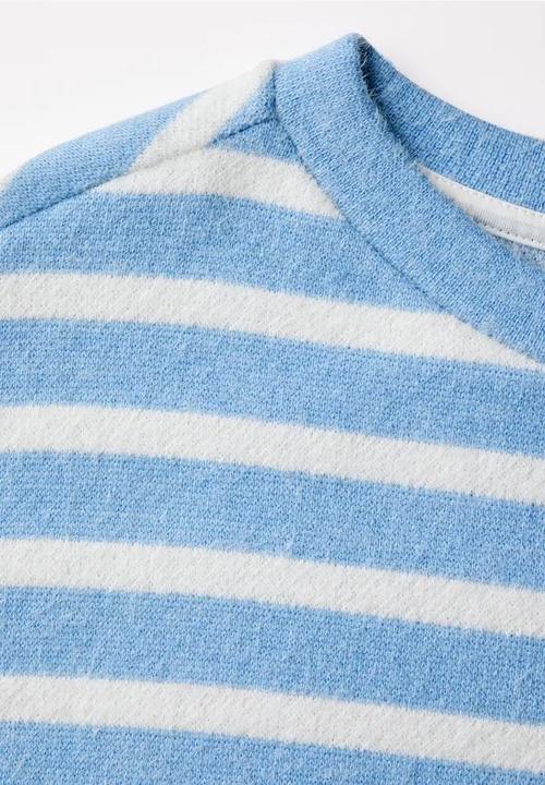 Actual product image Cecil Striped Boat Neck Three-Quarter Sleeve Shirt with Elastic Hem (XL)
