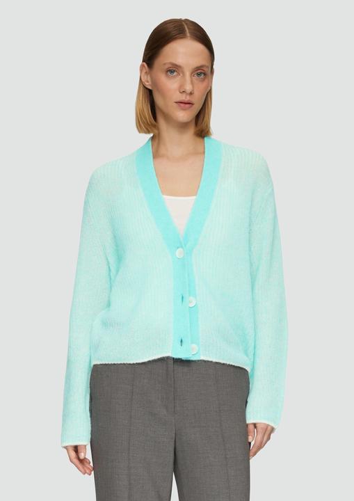 Immagine prodotto S.Oliver Strickjacke Lockere Strickjacke aus Alpakamix mit Rippstruktur (48)