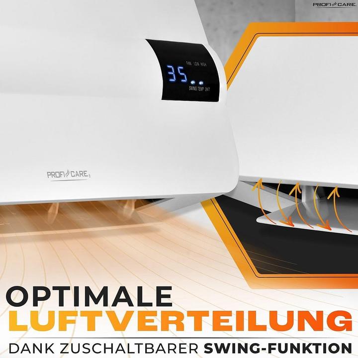 Productafbeelding Profi-Care Keramische luchtverhitter voor wandmontage PC-HL 3116 wit (2000 W)