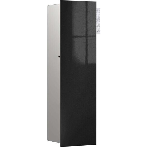 Emco, Armadietto bagno, asis pure module WC, montage encastré, charnière de porte à gauche, façade en verre sur toute la (60 x 15 x 60 cm)