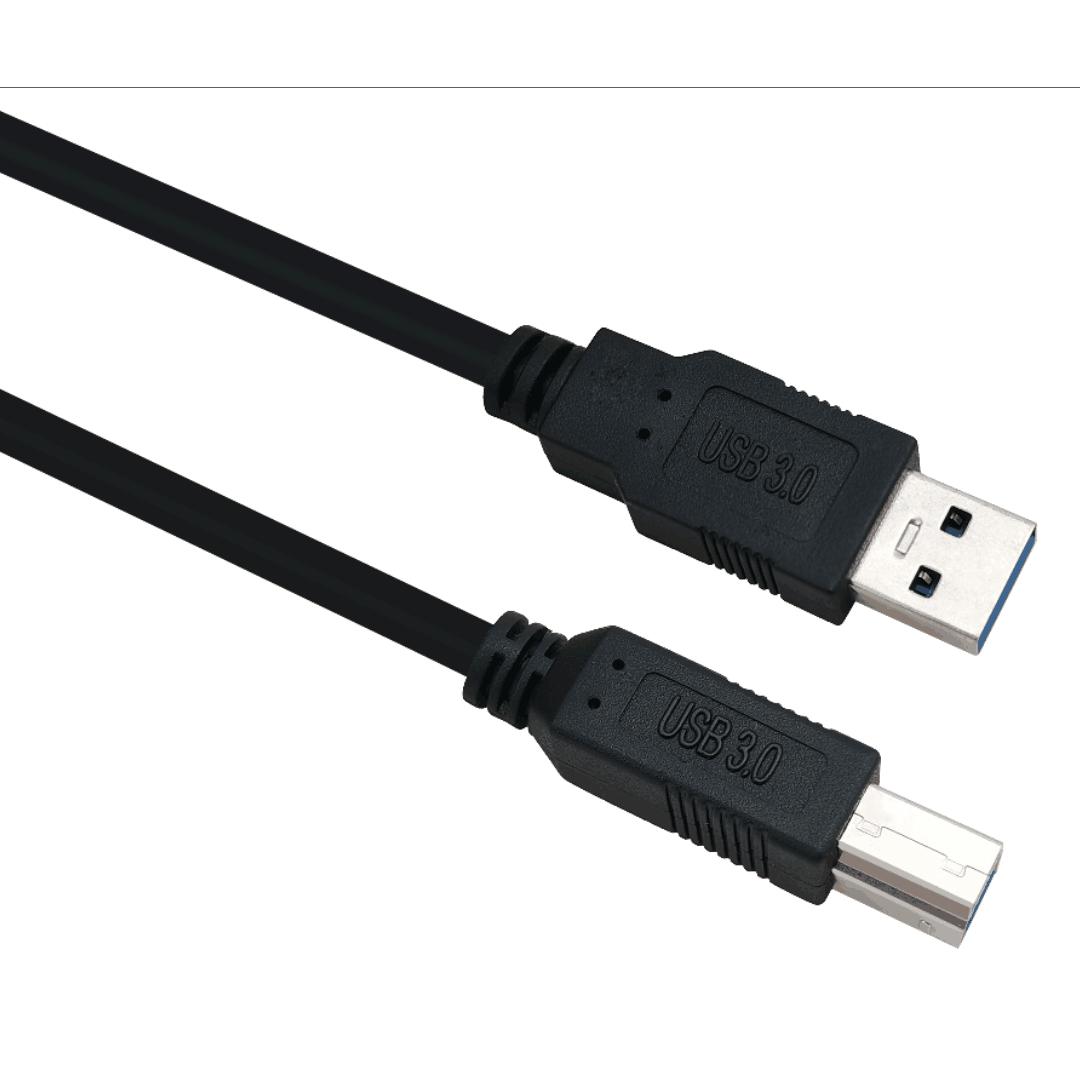 Helos Anschlusskabel, USB 3.0 A Stecker/B Stecker, 1,0m, schwarz USB 3.0 A St./B St., Übertragungsrate: 5 (1 m, USB 3.0)...