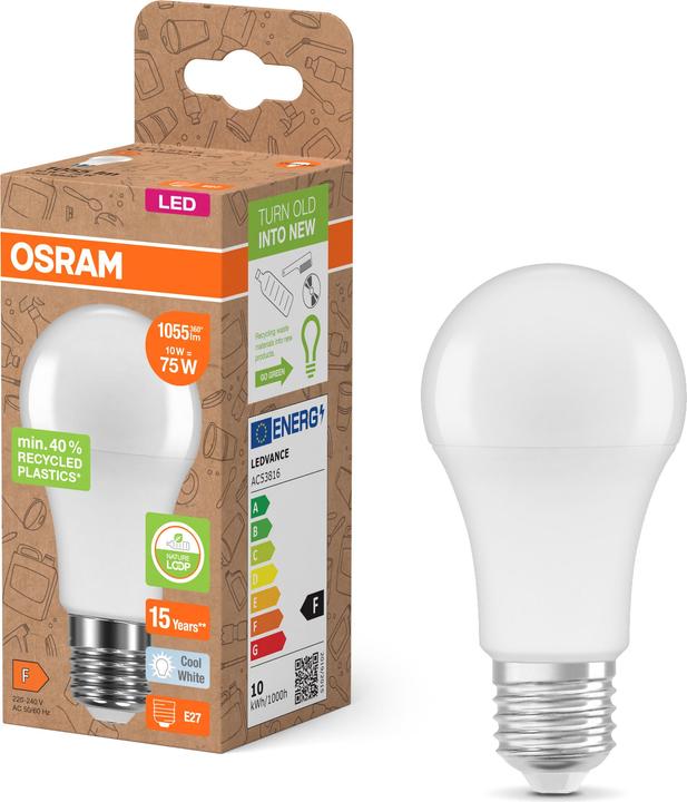 Produktbild Osram LED Pcr Lamps With Classic A (E27, 10 W, 1055 lm, 1 x, F)