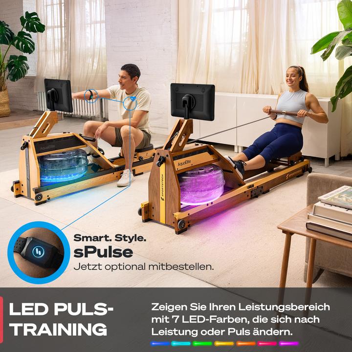 Produktbild Sportstech AquaElite 10,1" Rudergerät Wasser für Zuhause