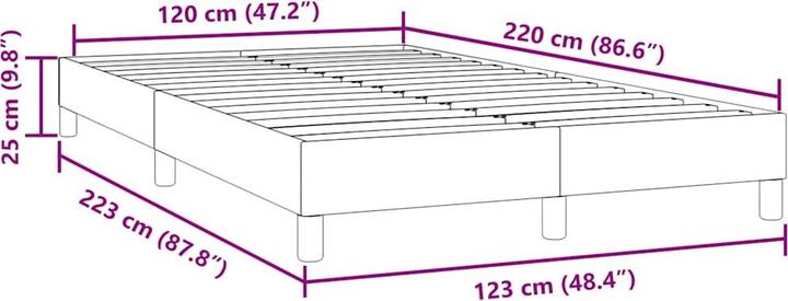 Actual product image vidaXL Boxspringbett (120 x 220 cm)