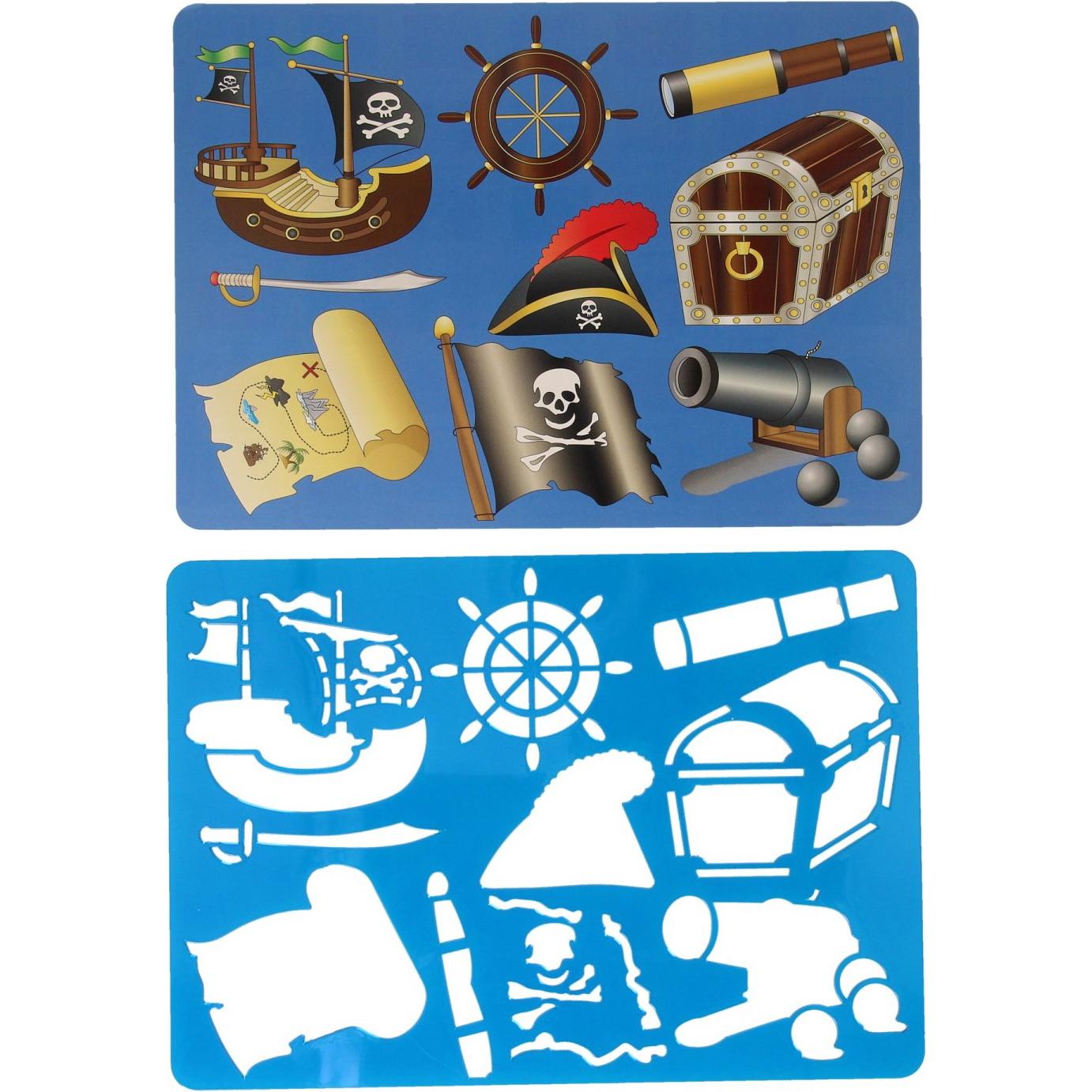 Zeichenvorlage Pirat, 27x19cm