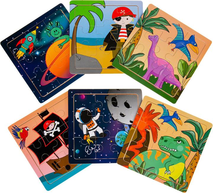 Produktbild LG-Imports Holzpuzzle (Weltraum, Pirat oder Dinosaurier)