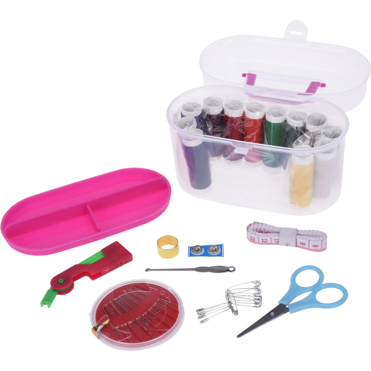 Scatola da cucito con strumenti per cucire