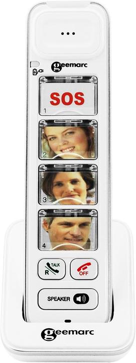 Productafbeelding Geemarc PACK Mobility 295 Draadloze seniorentelefoon Antwoordapparaat, fototoetsen Verlicht display Wit