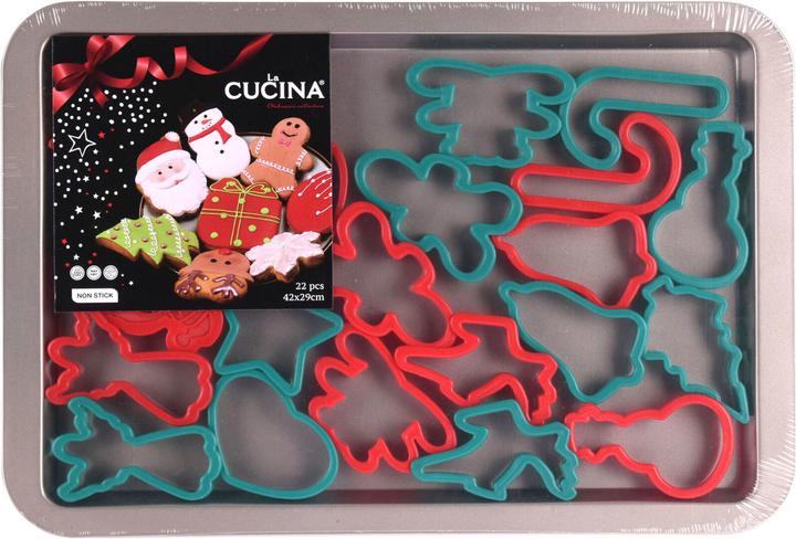 La Cucina Emporte-pièces avec plaque de cuisson Noël, 22pcs.