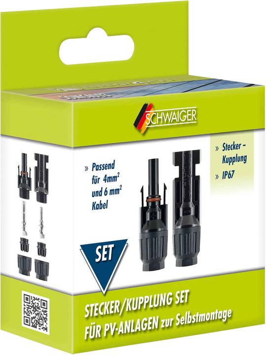 Actual product image Schwaiger Plug/coupling set of 2 (Solar connector)