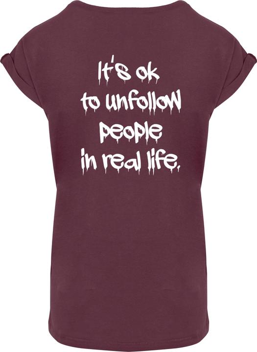 Actual product image Merchcode Ladies Unfollow Extended Shoulder Tee - 111691 (L)
