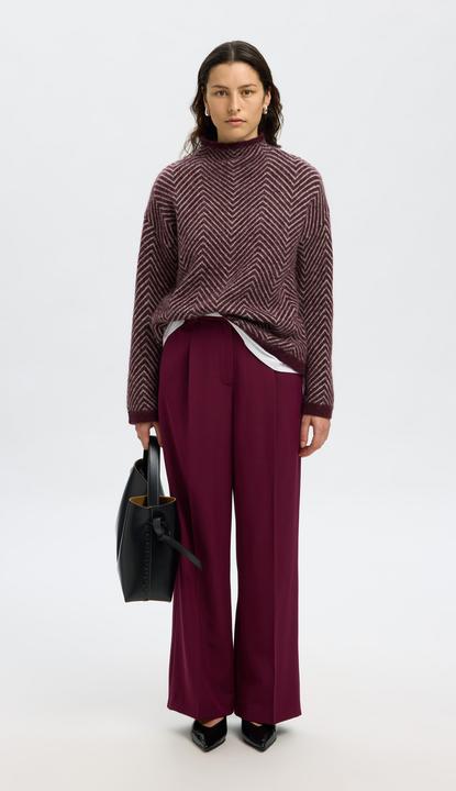 Produktbild Selected Fischgrät Wollgemisch Pullover (M)